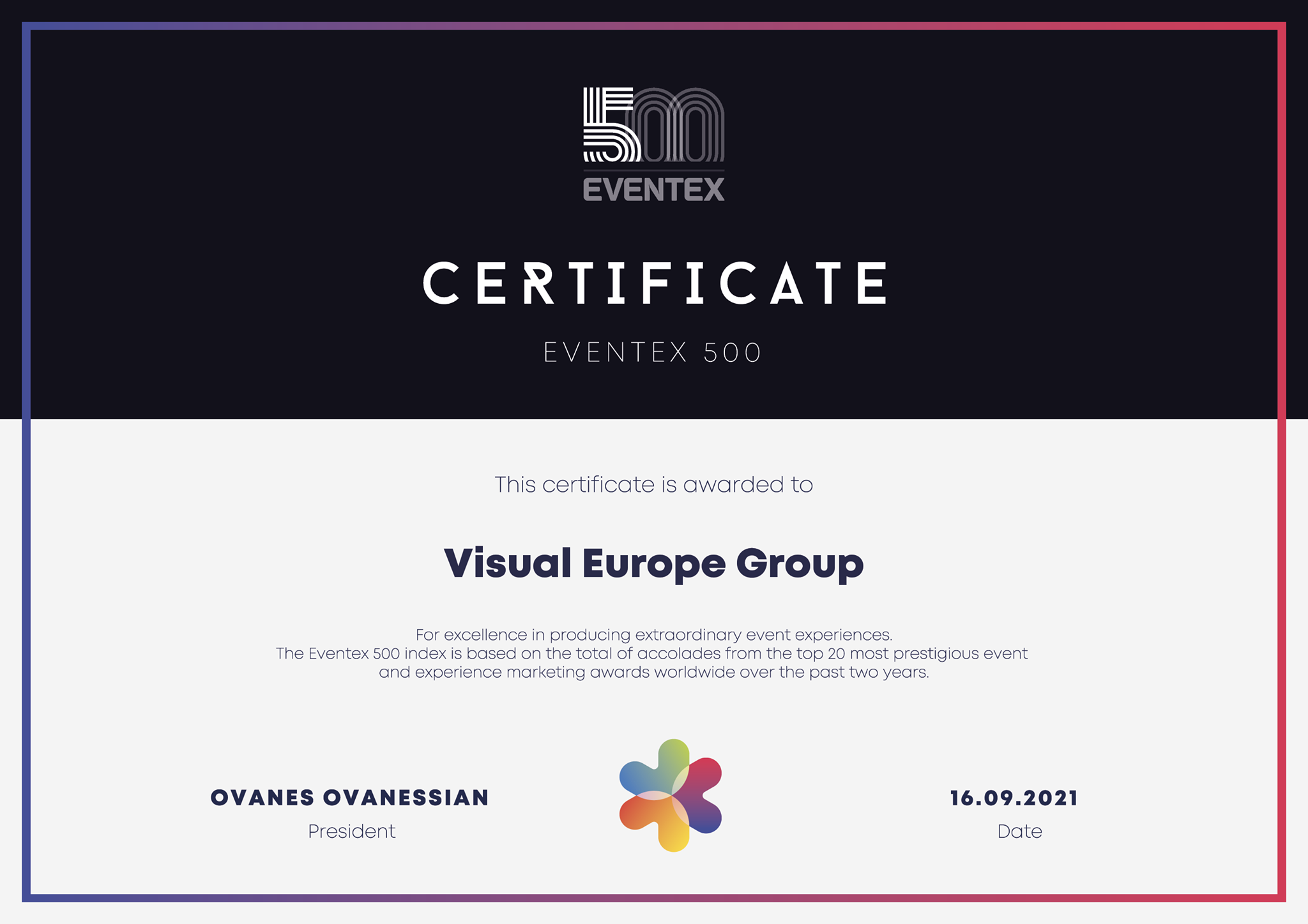 Eventex 500: we are in the world top event service companies!