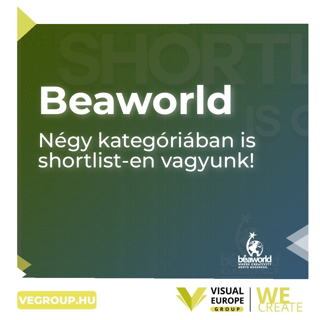 Négy kategóriában is döntőben a világ legrangosabb rendezvényes versenyén a Visual Europe Group
